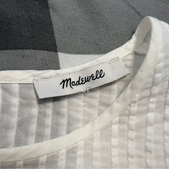 Madewell Kaisley Top Voile White Pin Tuck Ruffle Blouse small - Picture 9 of 13